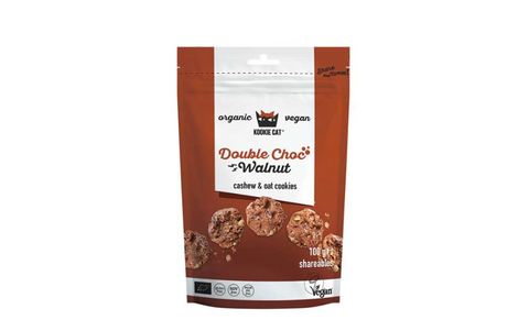 Mini cepumiņi ar dubulto šokolādi un valriekstiem BIO, 100g