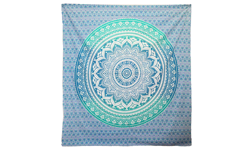 Kokvilnas auduma pleds/palags, zils