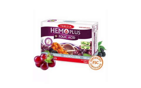 Hemoplus + Folic acid, 60 kapsulas