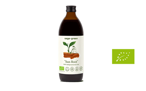 Sun Root - 100% bioloģiskā kurkumas sula 500ml