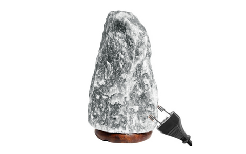 Pelēka akmensāls lampa