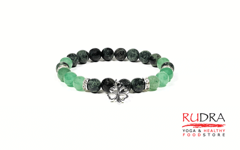 Jašmas un zaļā aventurīna rokassprādze