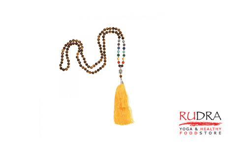 Tīģeracs mala ar 7 čakru bumbiņām