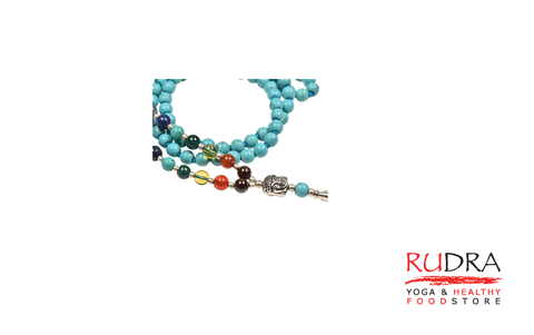 Tirkīza mala ar čakru akmentiņiem