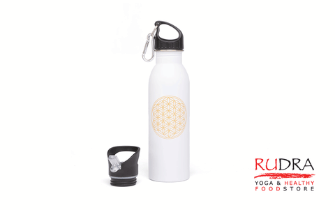 Trauks ūdens līdzņemšanai (flower, white), 700ml